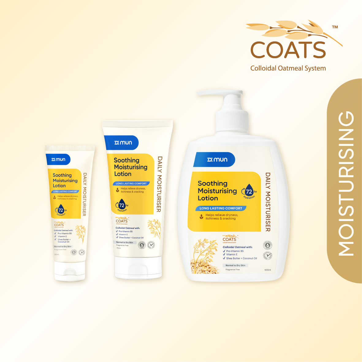 MUN COATS Daily Moisturiser in a white jar, featuring the label and product packaging for nourishing skincare.