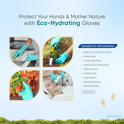 GloveON COATS Eco-Hydrating Nitrile Gloves – Turquoise (50 pcs)