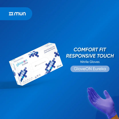 GloveON Eureka Lightweight Nitrile Exam Gloves – Dark Blue (100 pcs)