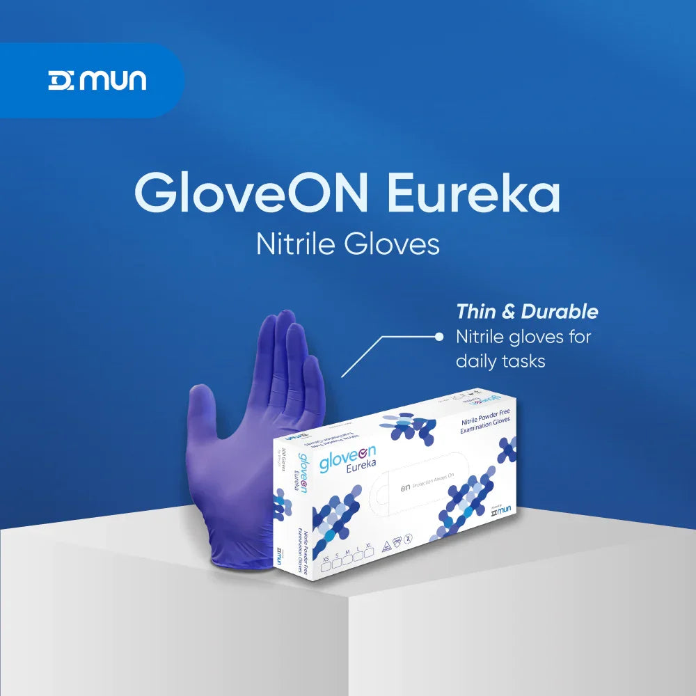 GloveON Eureka Lightweight Nitrile Exam Gloves – Dark Blue (100 pcs)